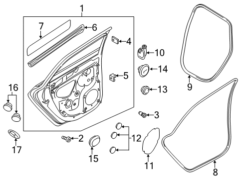 2017 Audi A3 Quattro Door & Components Diagram