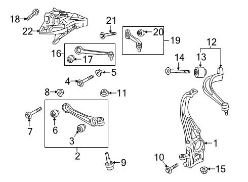 2022 Audi RS Q8 Front Suspension Components Diagram