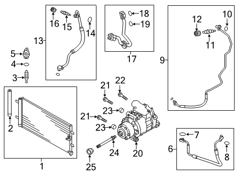 2018 Audi RS7 A/C Compressor Diagram