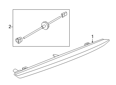 2024 Audi Q8 High Mount Lamps