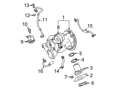 2024 Audi S4 Turbocharger & Components Diagram