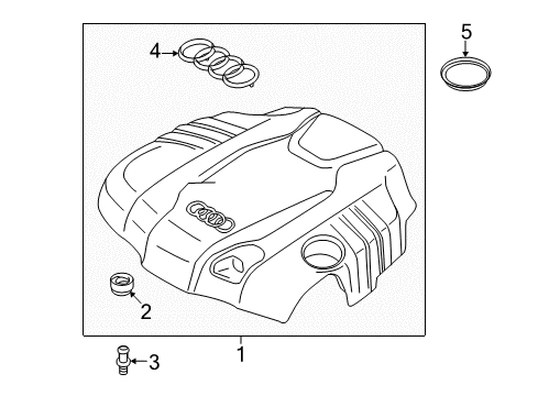 2014 Audi A8 Quattro Engine Appearance Cover Diagram