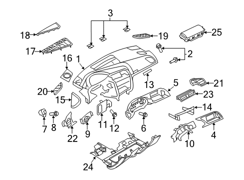 2012 Audi S5 Instrument Panel Diagram