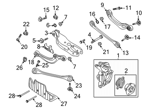2022 Audi RS6 Avant Rear Suspension Components Diagram