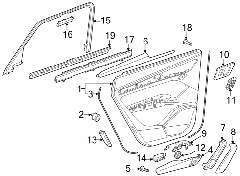2021 Audi SQ5 Sportback Interior Trim - Rear Door