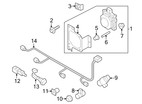 2018 Audi S4 Parking Aid Diagram