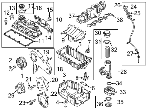 Manifold Gasket Diagram for 03L-129-717
