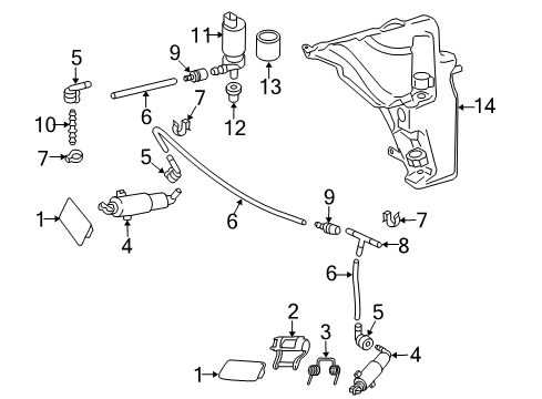 2014 Audi allroad Wiper & Washer Components Diagram