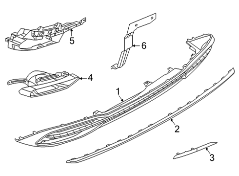 2024 Audi A5 Quattro Bumper & Components - Rear Diagram