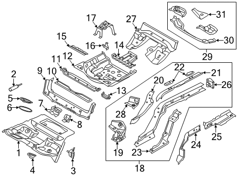 2024 Audi A4 allroad Rear Floor & Rails