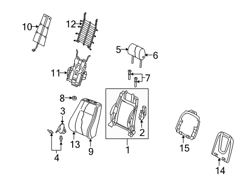 2009 Audi A4 Front Seat Components Diagram