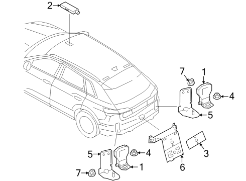 2024 Audi SQ8 e-tron Sportback Antenna & Radio