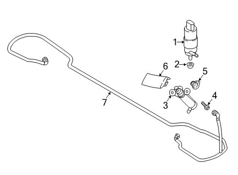 2017 Audi A3 Quattro Wiper & Washer Components Diagram