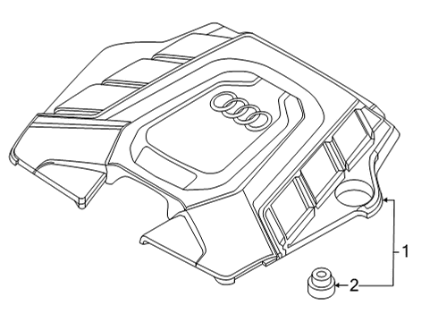 2024 Audi SQ7 Engine Appearance Cover Diagram