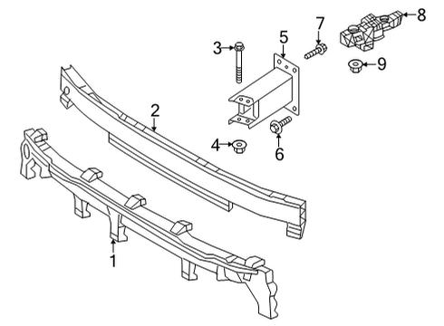 2025 Audi Q5 Sportback Bumper & Components - Front Diagram