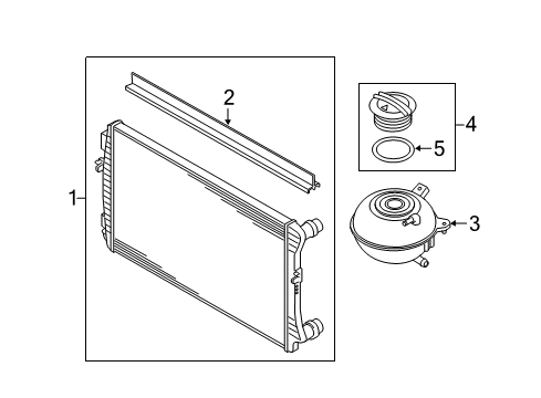 2015 Audi A3 Radiator & Components Diagram