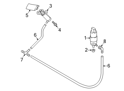 2015 Audi A3 Quattro Wiper & Washer Components Diagram