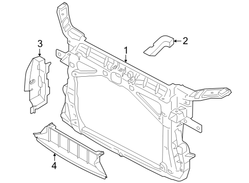 2022 Audi RS3 Radiator Support Diagram for 8Y0-805-588-B