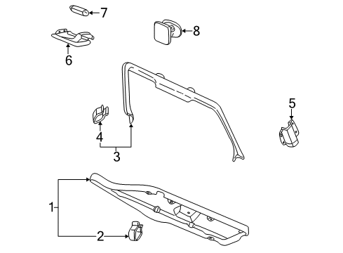 1998 Audi A4 Quattro Interior Trim - Lift Gate Diagram