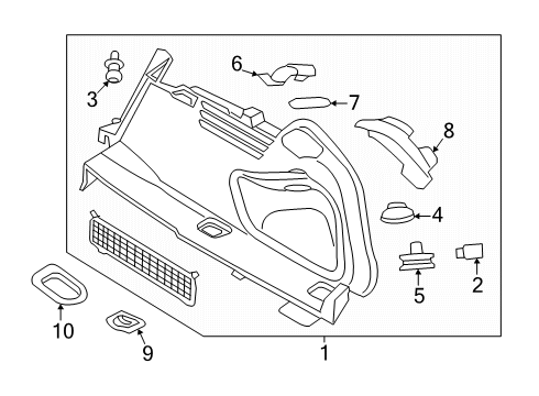 2020 Audi A4 Interior Trim - Rear Body Diagram 4