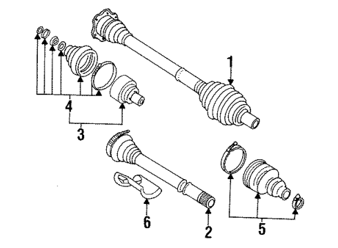1998 Audi A6 Drive Axles - Front Diagram 2