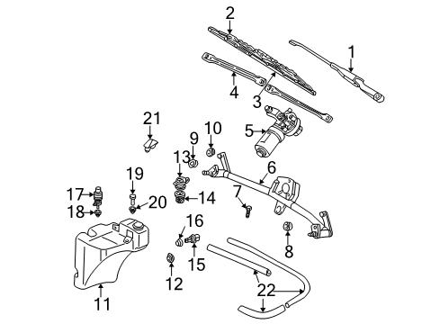 2003 Audi A6 Quattro Wiper & Washer Components