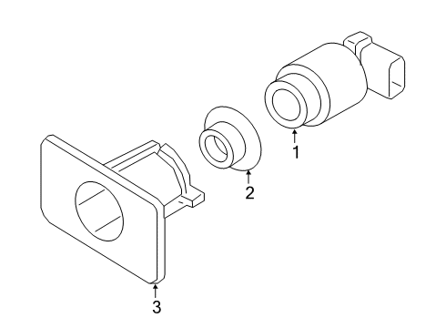 2025 Audi S6 Electrical Components - Front Bumper Diagram