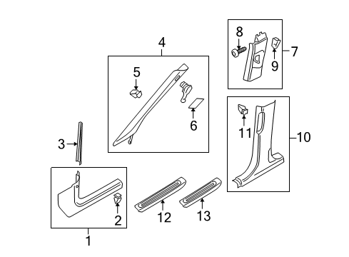 2010 Audi Q5 Interior Trim - Pillars