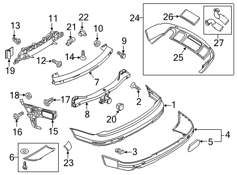 2011 Audi Q7 Bumper & Components - Rear Diagram