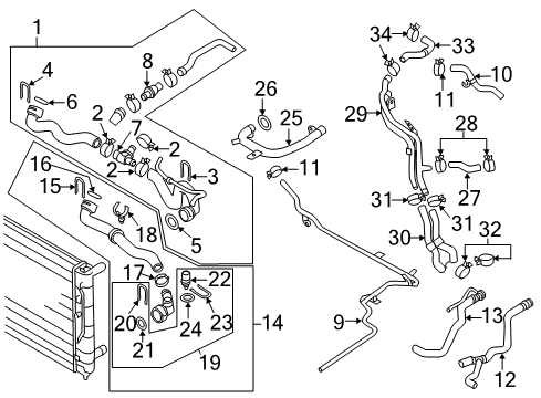 2011 Audi TT Quattro Hoses, Lines & Pipes Diagram