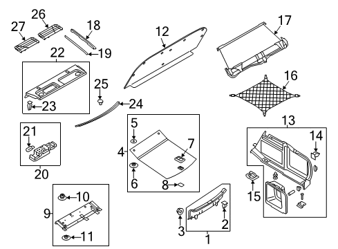 2013 Audi A4 Interior Trim - Rear Body Diagram