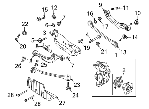 2020 Audi S6 Rear Suspension Components Diagram