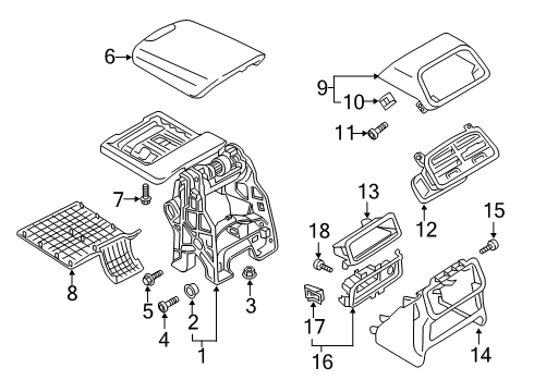 2024 Audi S6 Console Diagram