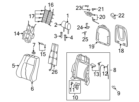 2013 Audi A5 Quattro Front Seat Components Diagram