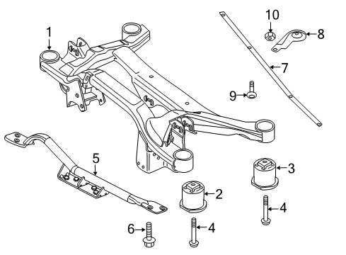 2011 Audi TT Quattro Suspension Mounting - Rear Diagram