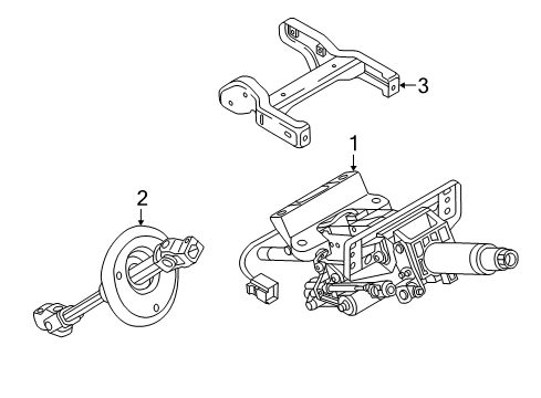 2015 Audi A7 Quattro Steering Column Assembly