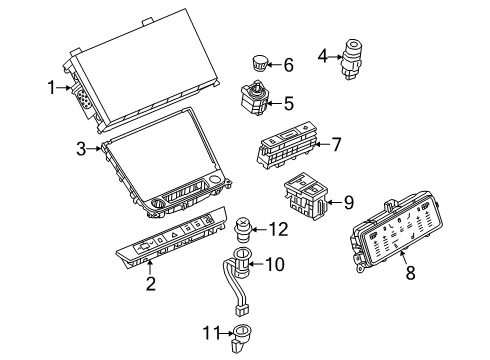 2025 Audi SQ7 Front Console Diagram