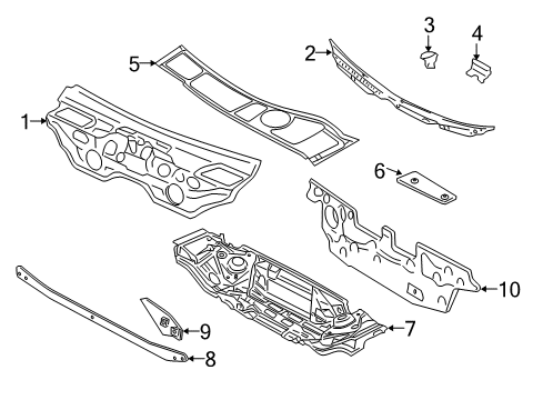 2006 Audi A4 Cowl Diagram
