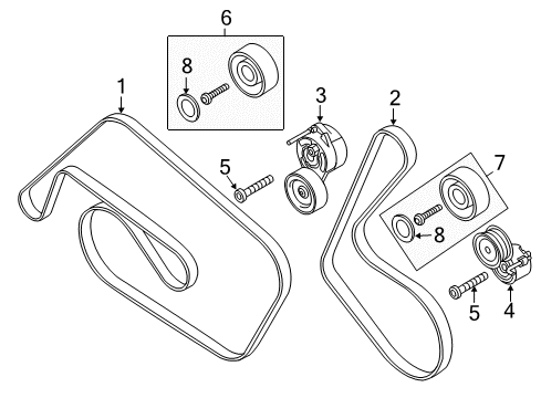 2014 Audi S5 Belts & Pulleys