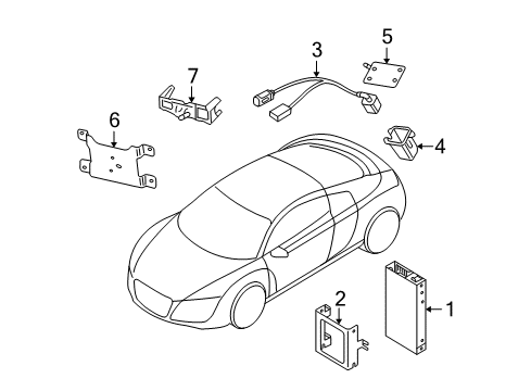 2011 Audi R8 Parking Aid Diagram