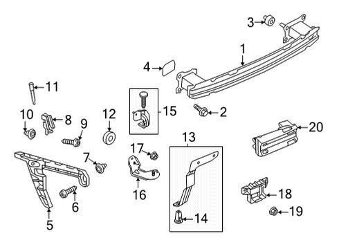 2024 Audi S5 Bumper & Components - Rear Diagram