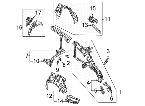 2022 Audi RS6 Avant Inner Structure - Quarter Panel