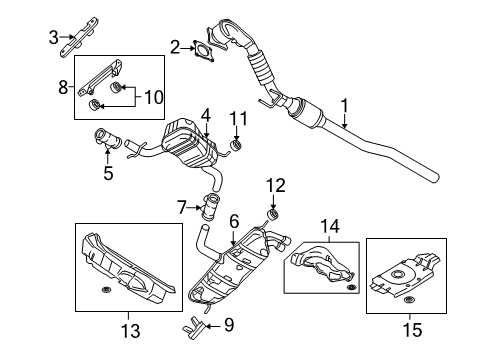 2010 Audi A3 Quattro Exhaust Components Diagram