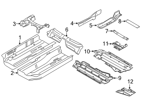 2007 Audi A6 Quattro Floor & Rails Diagram 2