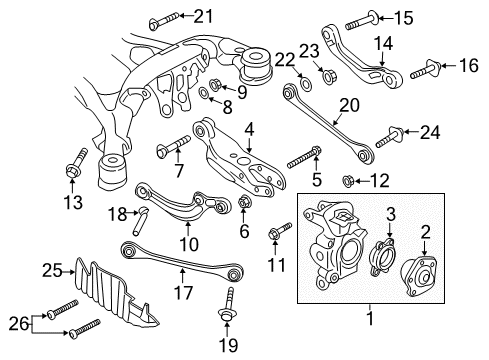 2020 Audi SQ7 Lower Control Arm Diagram for 4M0-505-311-J