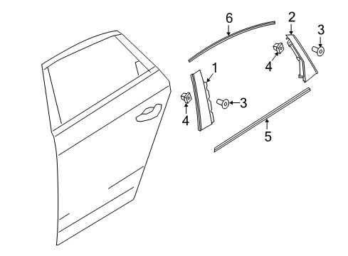 2025 Audi A4 Quattro Exterior Trim - Rear Door