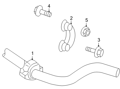 2007 Audi S8 Stabilizer Bar & Components Diagram
