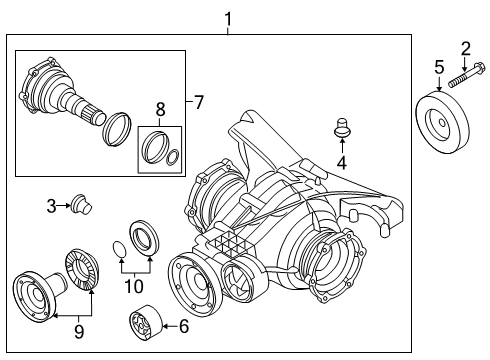 2024 Audi A5 Quattro Axle & Differential - Rear Diagram