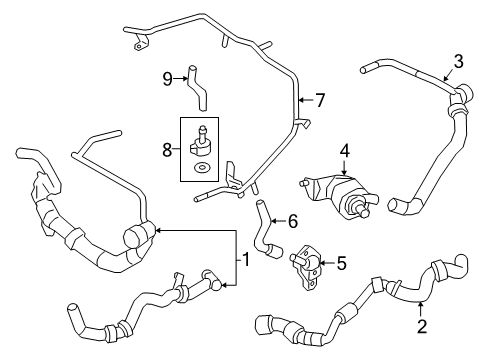 2022 Audi TT Quattro Hoses, Lines & Pipes Diagram