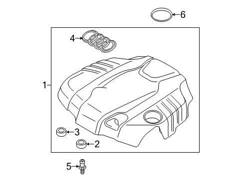 2014 Audi A6 Quattro Engine Appearance Cover Diagram